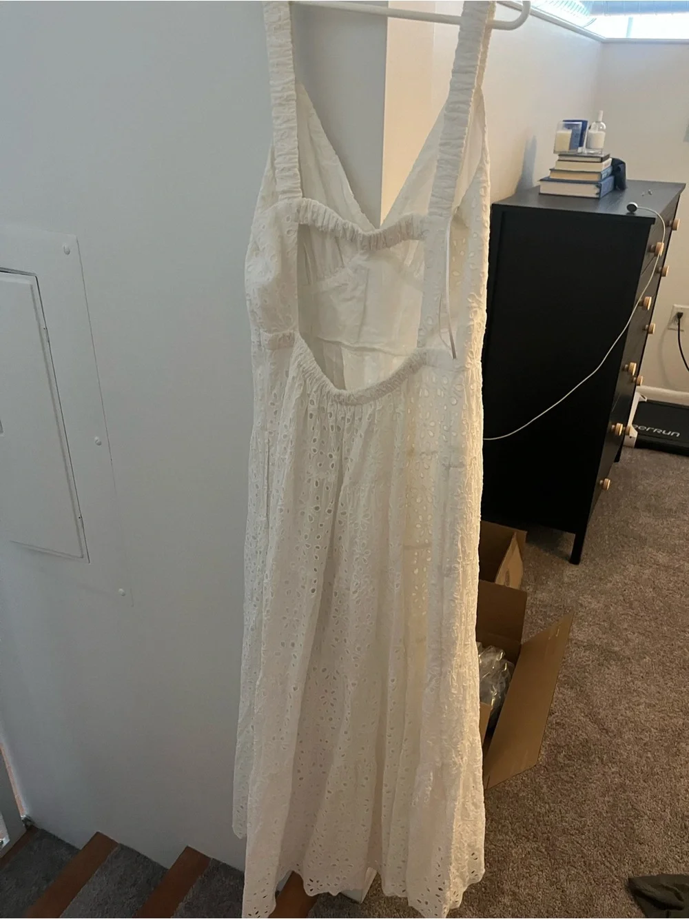 Abercrombie White Eyelet Maxi Dress